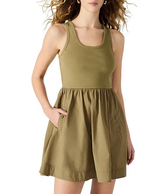 Tottenham Dress - Olive - FINAL SALE
