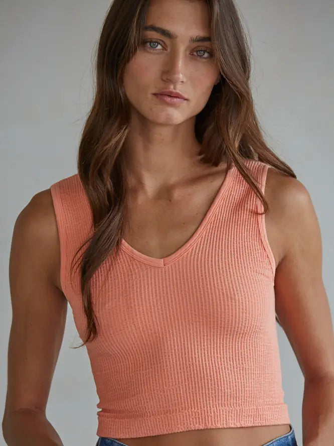 Seamless Reversible Crop Tank