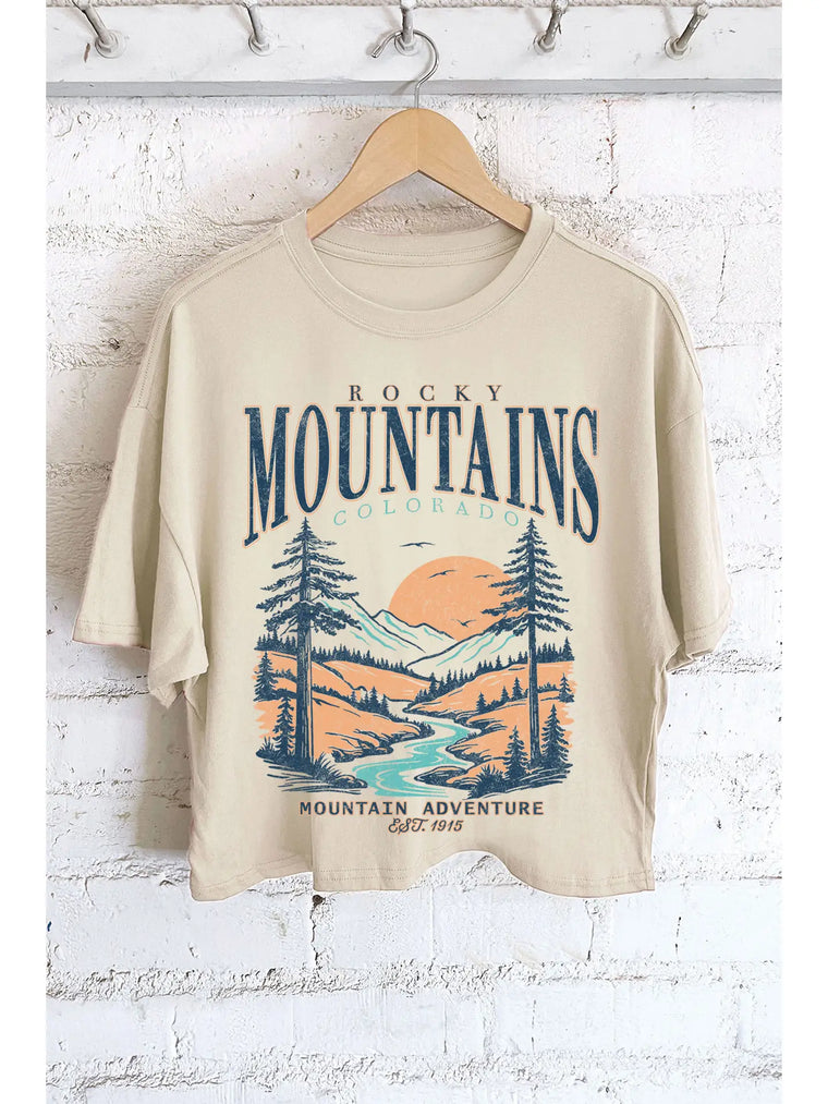 Rocky Mountain Long Crop Tee