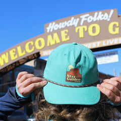 Stay Golden Turquoise Hat