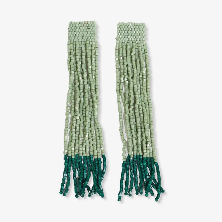 Ila Fringe Earrings - Mint