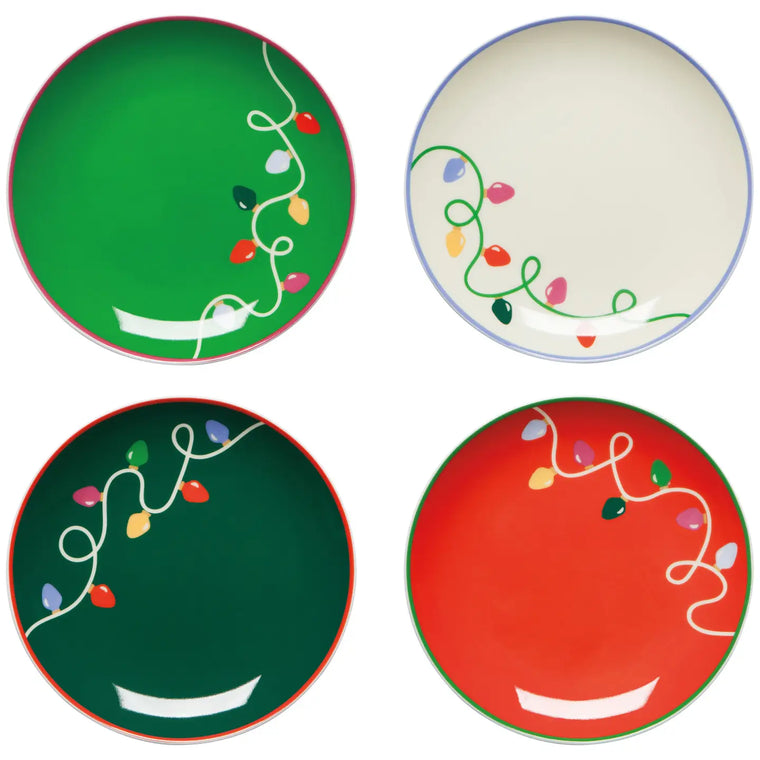 Holiday Glow Appetizer Plates (Set of 4)