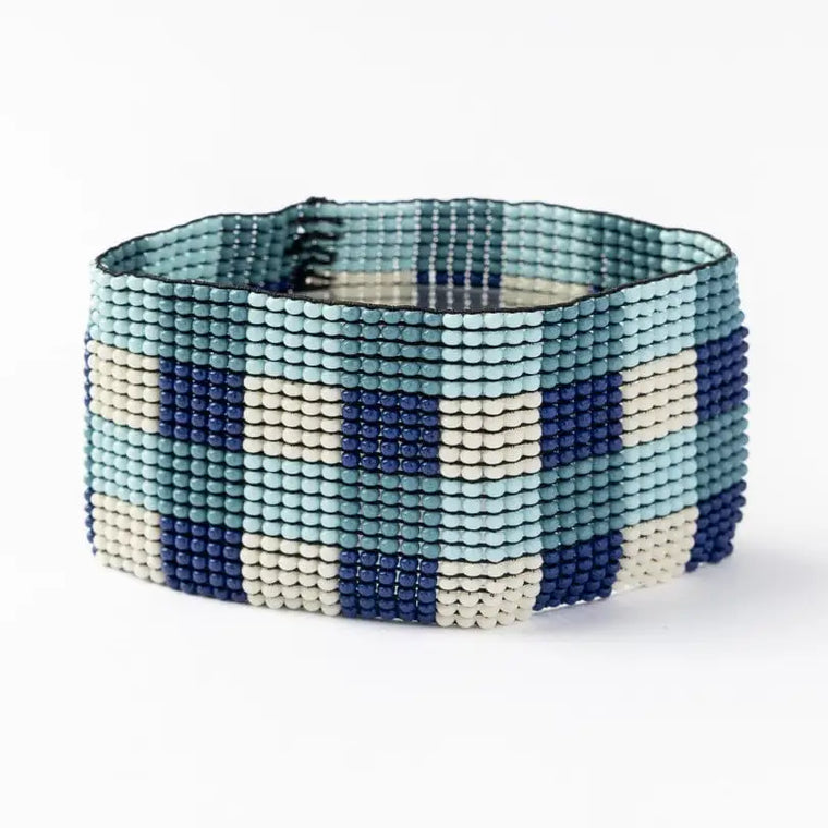 Kendall Wide Stretch Bracelet - Blue