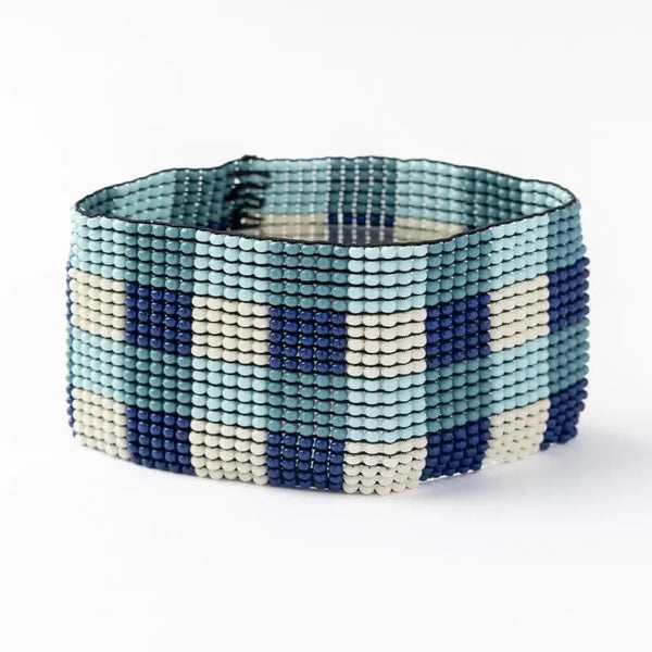 Kendall Wide Stretch Bracelet - Blue