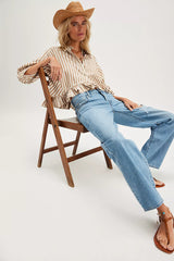 Bailey Stripe Shirt - Neutral