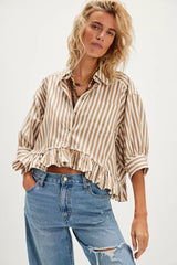 Bailey Stripe Shirt - Neutral