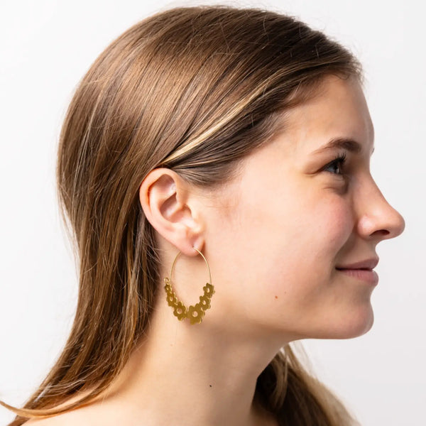 Maeve Floral Hoops