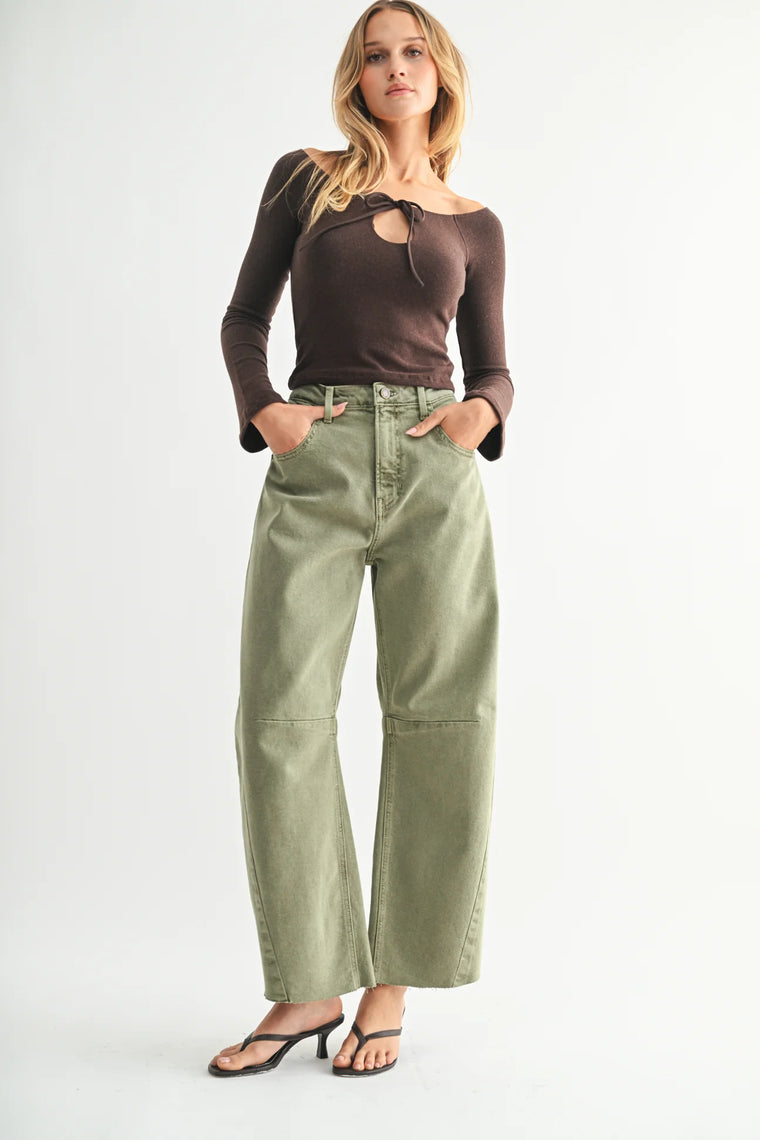 Mid Rise Barrel - Vintage Olive