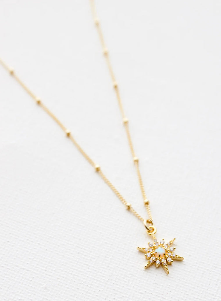 Opal Starburst Necklace