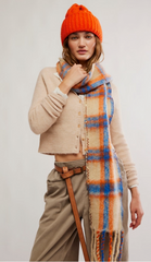 Highland Plaid Skinny Scarf