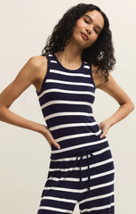 Luxe Stripe Tank - Eclipse