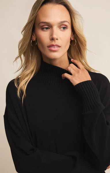 Sable Rib Sweatshirt - Black