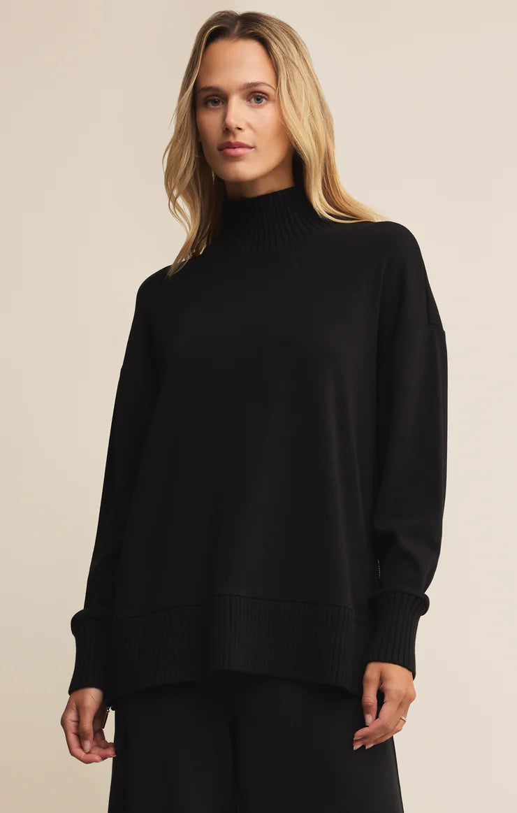 Sable Rib Sweatshirt - Black