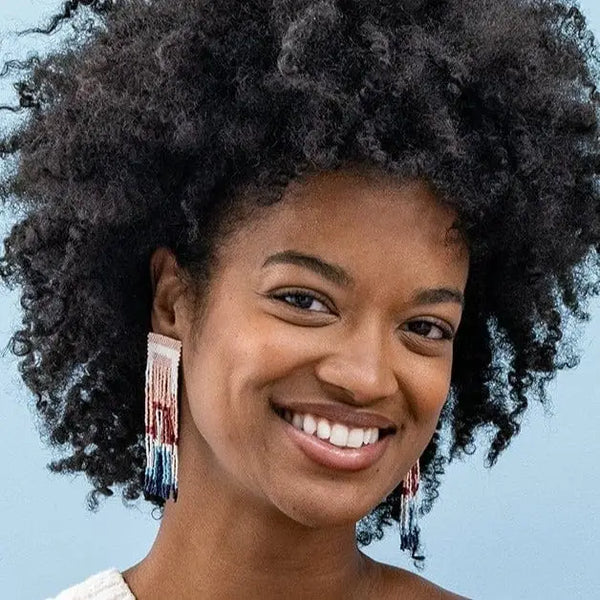 Belle Beaded Fringe Earrings