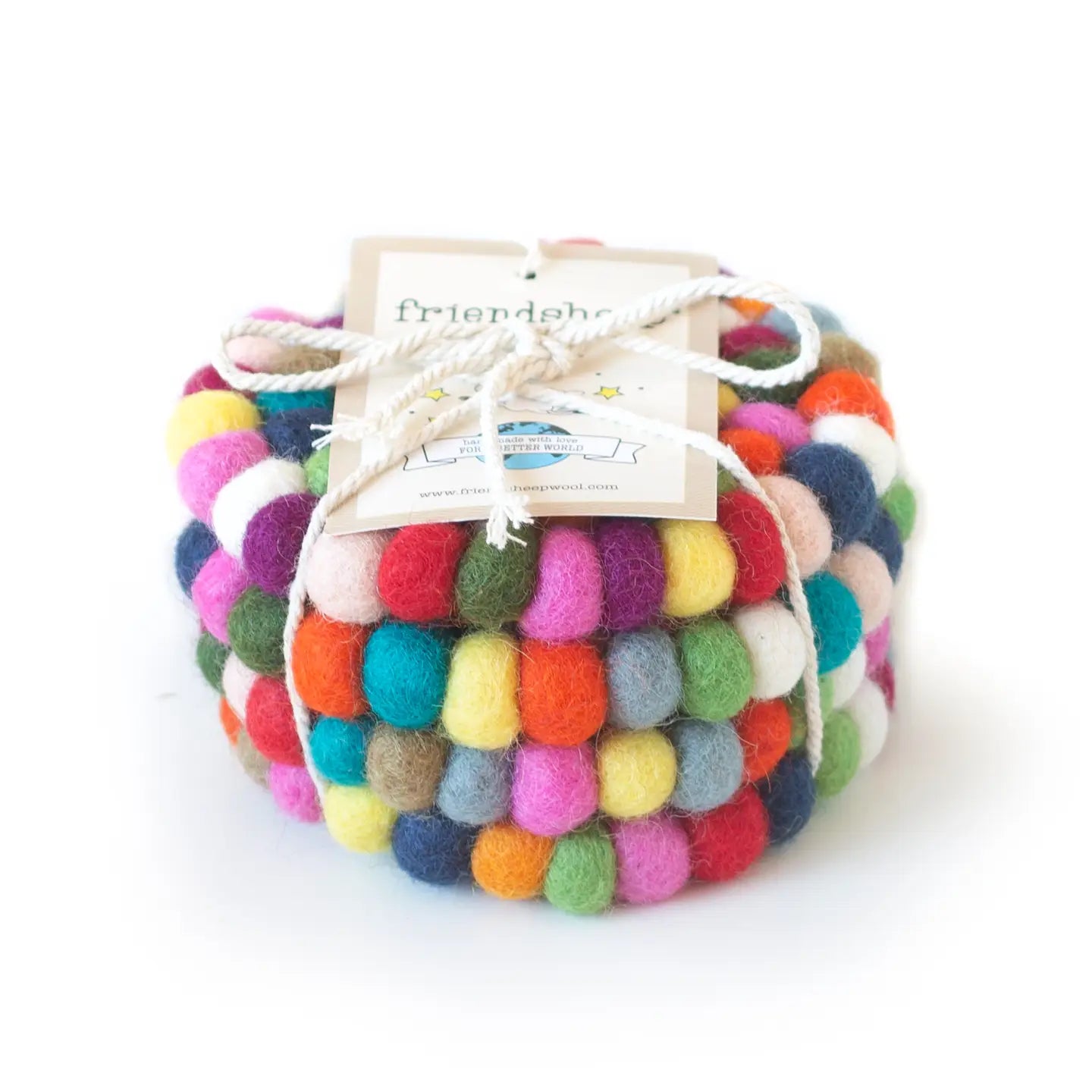 Eco Wool Coasters (Set of 4)