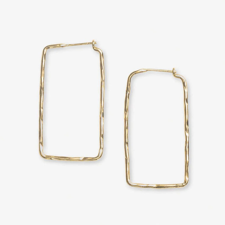Athena Rectangle Bar Hoops