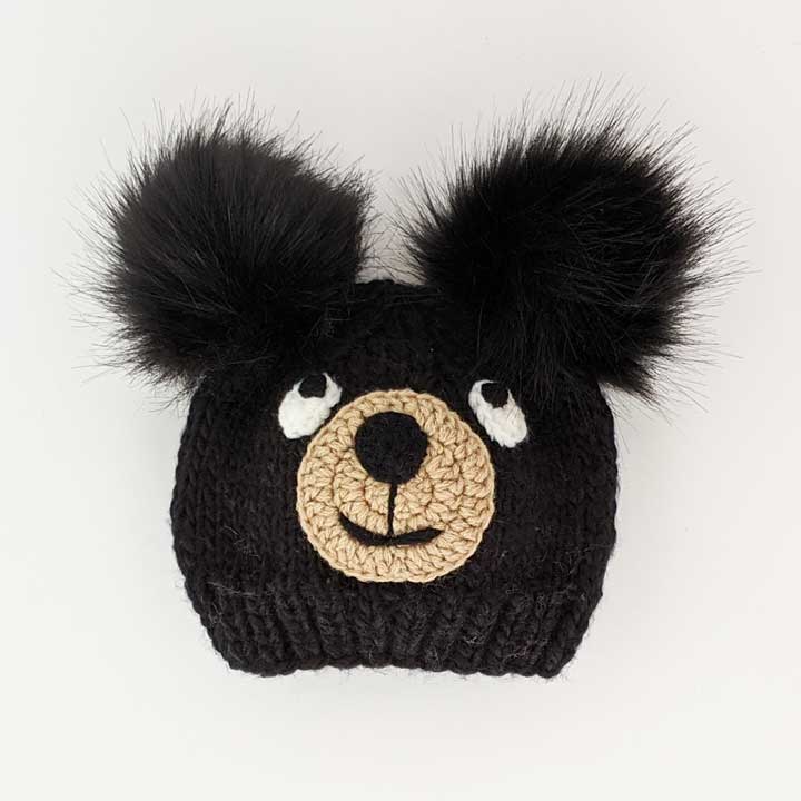 Black Bear Knit Beanie