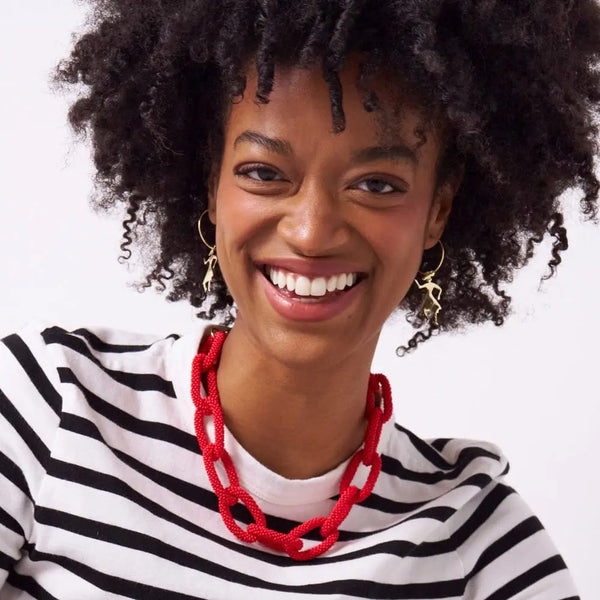 Jenna Chain Link Beaded Necklace