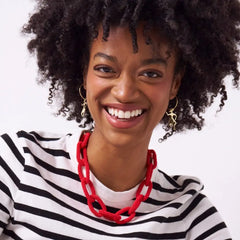 Jenna Chain Link Beaded Necklace