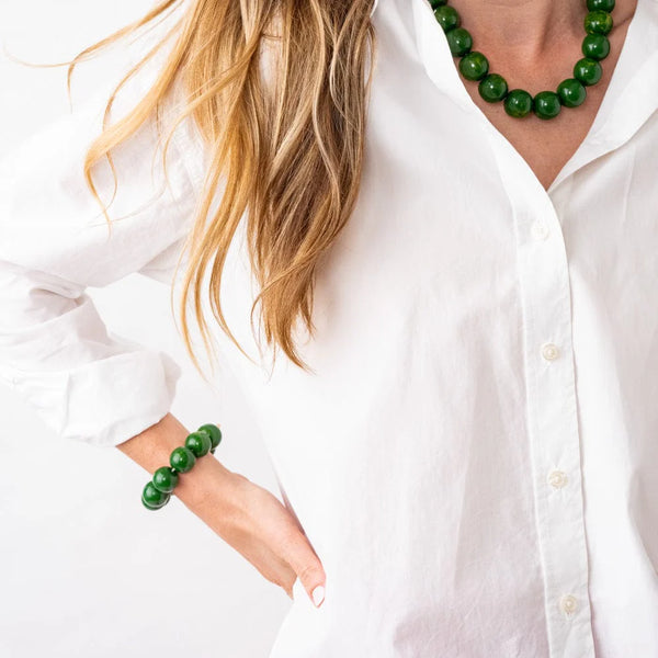 Cece Large Resin Bead Bracelet
