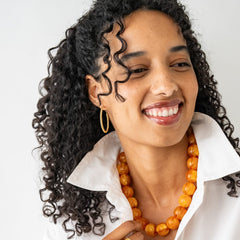 Iris Large Resin Beaded Necklace