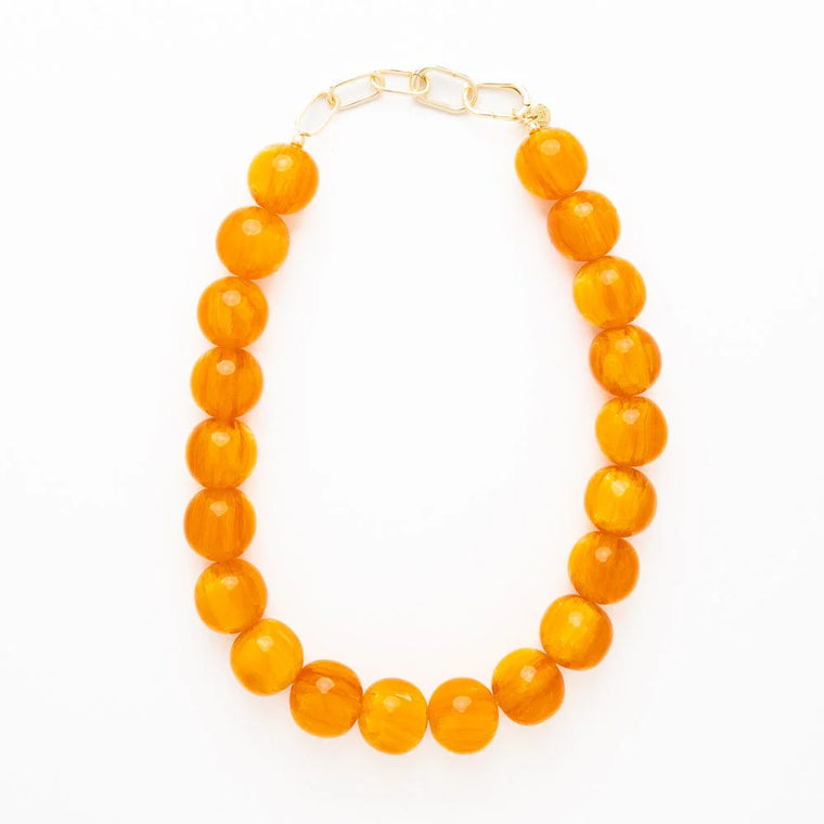 Iris Large Resin Beaded Necklace