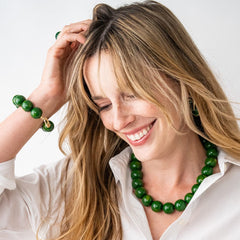 Iris Large Resin Beaded Necklace