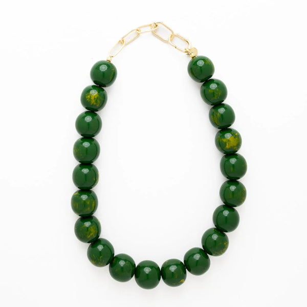 Iris Large Resin Beaded Necklace