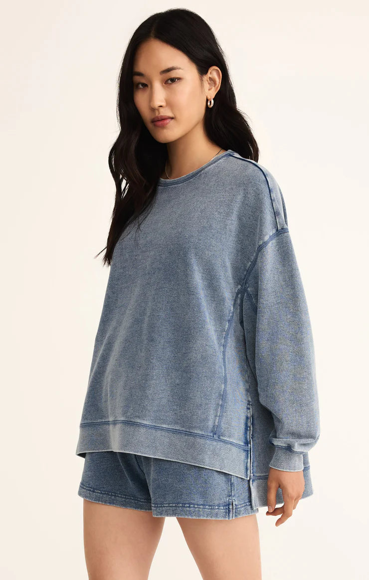 Knit Denim Modern Weekender - Medium Indigo