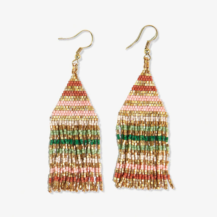 Lexie Beaded Fringe Earrings - Sedona
