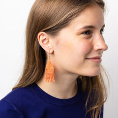 Lexie Solid Beaded Fringe Earring