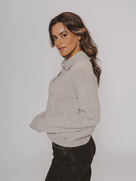 Marianna Popover Sweater - Oatmeal
