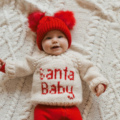 Double Pom Beanie - Red