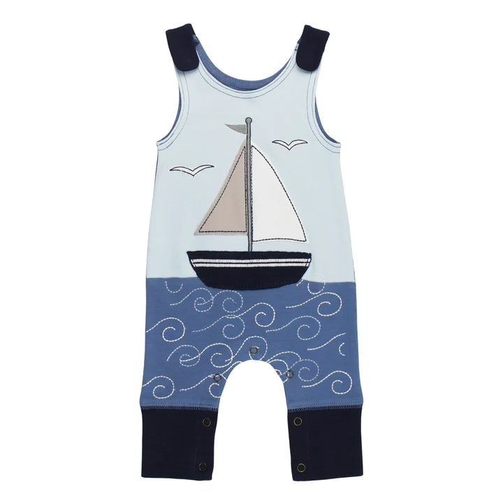 Organic Applique Harem Romper FINAL SALE
