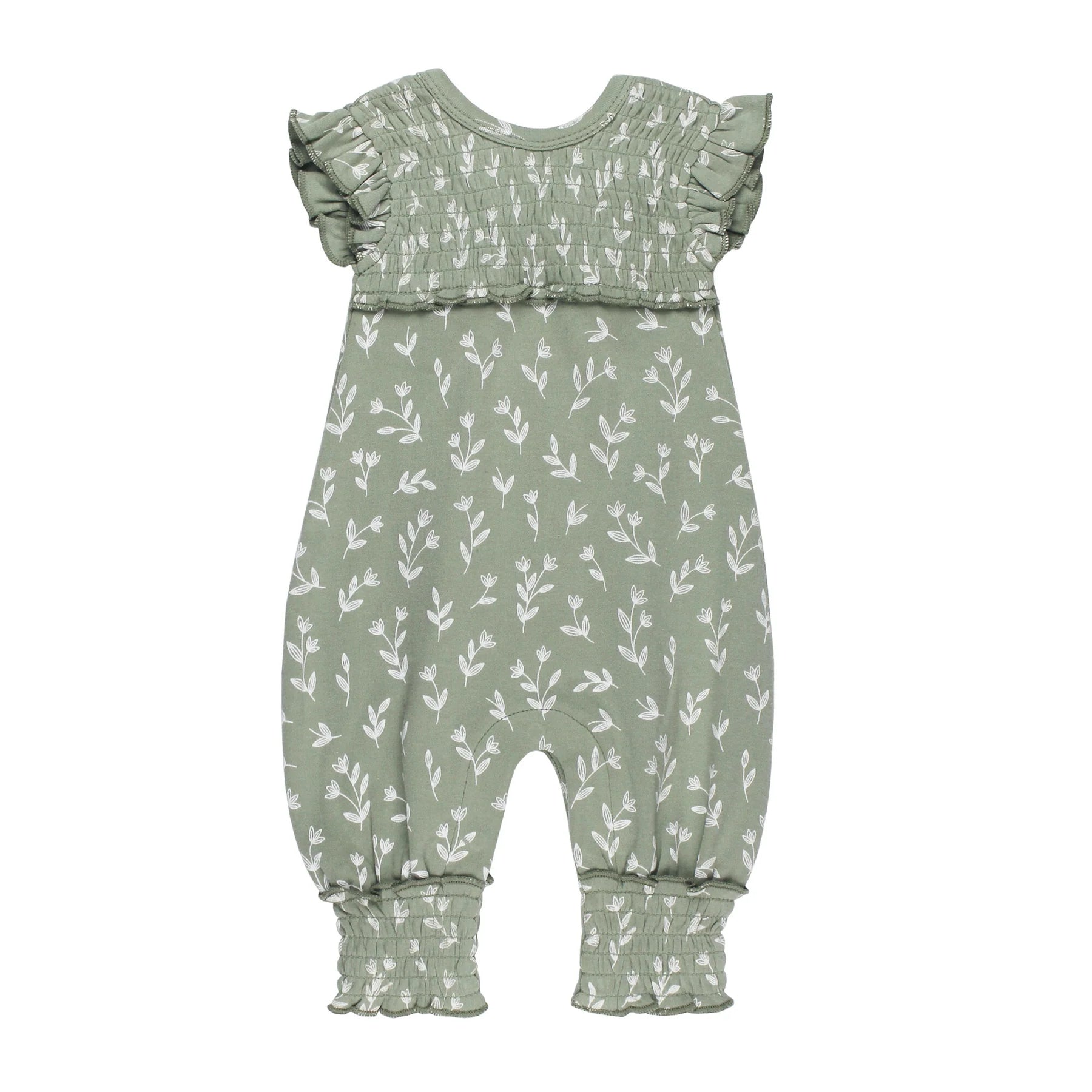 Seafoam Bloom Cross-Back Romper