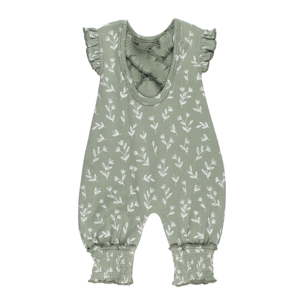 Seafoam Bloom Cross-Back Romper