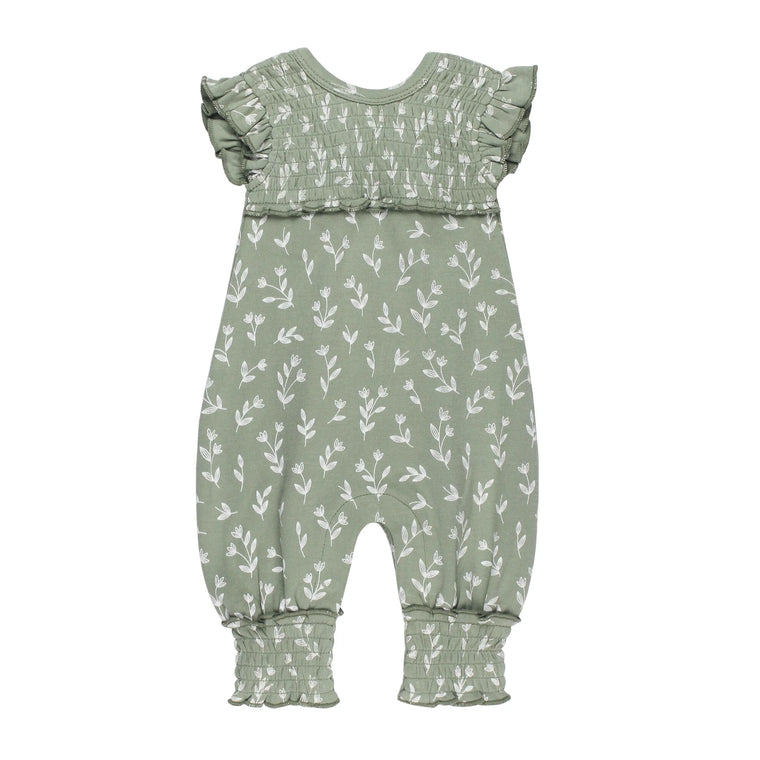 Seafoam Bloom Cross-Back Romper FINAL SALE