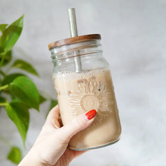 Sunflower Mason Jar Tumbler