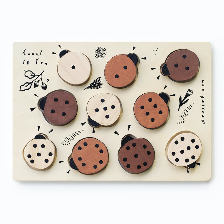 Wooden Tray Puzzle - Ladybug