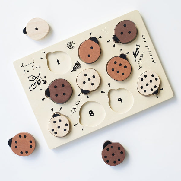 Wooden Tray Puzzle - Ladybug