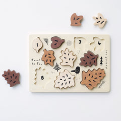 Wooden Tray Puzzle - Leaves
