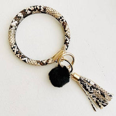 Bangle Pom Keychain Bracelet